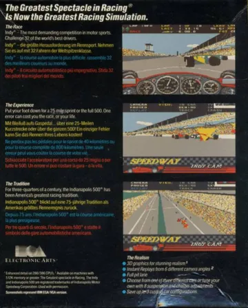 Indianapolis 500 - The Simulation box cover back